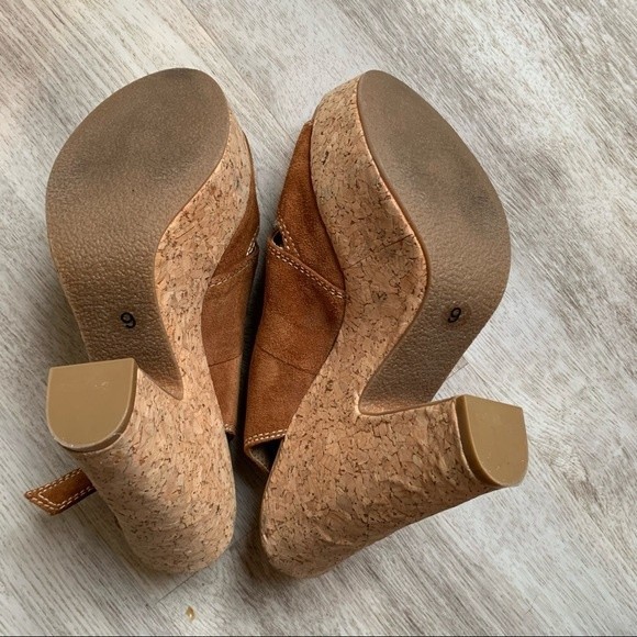 Xhilaration Cork Wedge Sandals, Size 9 - Picture 3 of 5